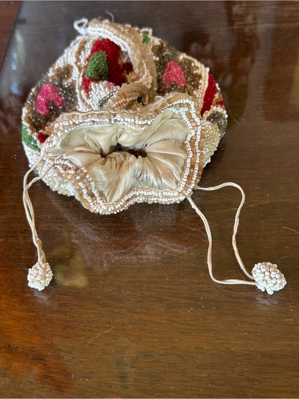 Antique Edwardian Beaded Wedding Bag - Picture 4 of 7